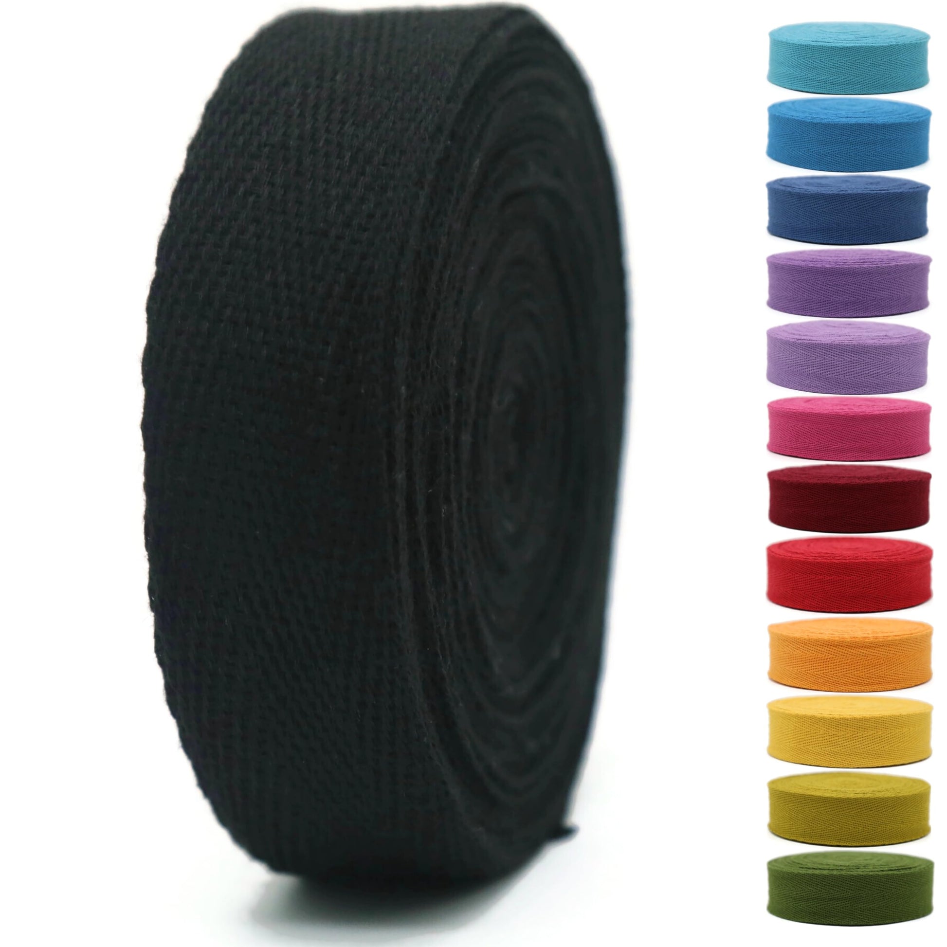 1" & 1.18" & 1.5'' & 2" Cotton Twill Tape - 10 Yards - 50+ Colors -%100 Natural Cotton 1 Inch 1.5 Inch 2 Inch Herringbone Bias Binding Cotton Tape Trim for Sewing Wrapping Craft DIY 10542 (Oslo Gray)…