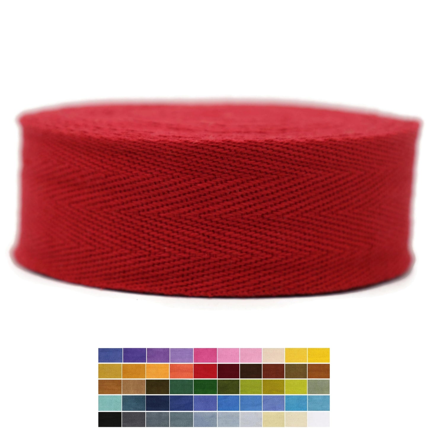 Cotton Twill Tape 1" & 1.5" & 2" - 10 Yards - 50+ Colors -%100 Natural Cotton 1 Inch 1.5 Inch 2 Inch Herringbone Bias Binding Cotton Tape Trim for Sewing Wrapping Craft DIY (Coffee) 10504