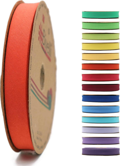 Cotton Fold Bias Tape - 3/4 Inches (20mm) Wide - 27 Yards - 65+ Colors - Single Fold Cotton Fold Bias Binding Tape for Sewing Clothing DIY (17. Carnation) D17