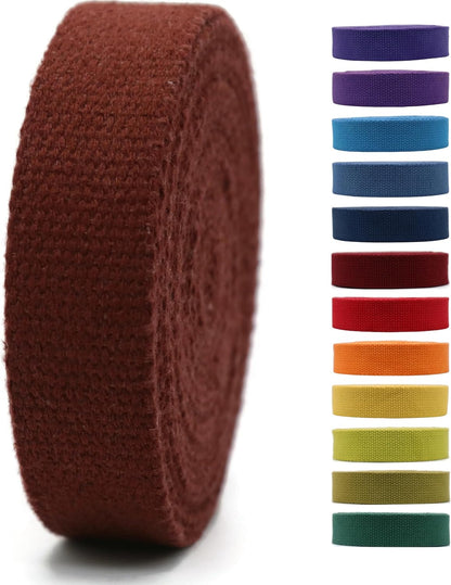 Cotton Webbing 2" &amp; 1.5'' &amp; 1" - 5 Yards - 50+ Colors -100% Natural Cotton - Turkish Woven - Heavy Duty1 Inch 1.5 Inch 2 Inch Canvas Webbing for Sewing Straps Bags Climbing Indoors Craft DIY 11495…