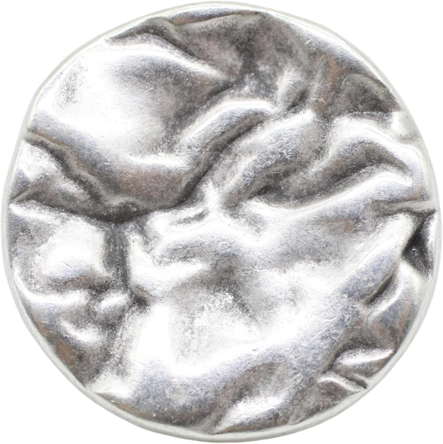 Wrinkle Antique Silver Metal Shank Buttons - 12 Pcs - 4 Size Options - Luxury Wrinkle Round Wave Metal Shank Buttons for Men Women Blazer Coat Uniform Shirt Suit and Jacket Sewing Craft DIY G4263…