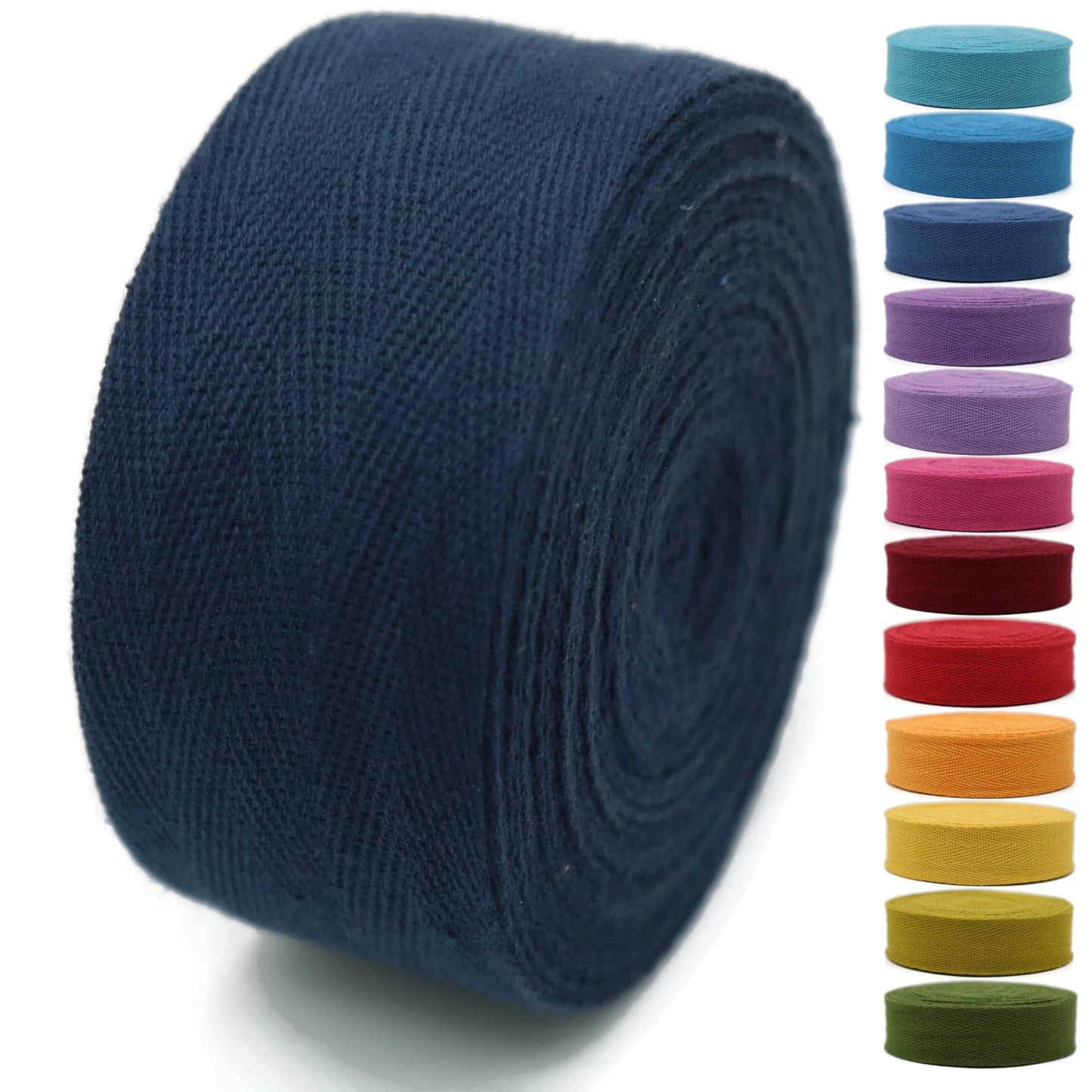 1" & 1.18" & 1.5'' & 2" Cotton Twill Tape 10 Yards 50+ Colors%100 Natural Cotton 1 Inch 1.5 Inch 2 Inch Herringbone Bias Binding Tape Trim for Sewing Wrapping Craft DIY 10112 (McrYellow)…