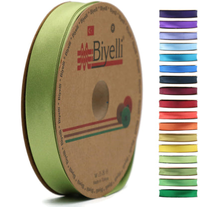 Fold Satin Bias Tape - 99+ Colors - 3/4 Inches Wide - 27 Yards - Fold Satin Binding Bias Ribbon Fabric Piping Bias Binding Tape for Sewing Clothing DIY (10. Mint Blue) BYS10