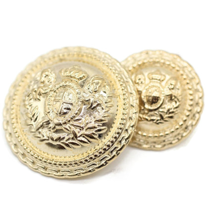 Silver Metal Shank Buttons - 12 Pcs - 2 Size Options - Luxury Horse Round Wave Metal Shank Buttons for Men Women Blazer Coat Uniform Shirt Suit and Jacket Sewing Craft DIY N10102