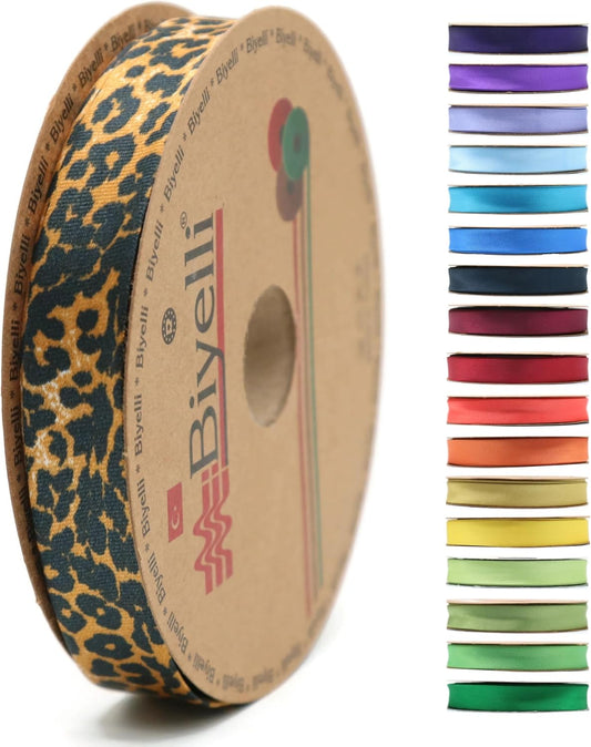 Fold Satin Bias Tape - 99+ Colors - 3/4 Inches Wide - 27 Yards - Fold Satin Binding Bias Ribbon Fabric Piping Bias Binding Tape for Sewing Clothing DIY BYS90