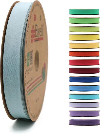 Cotton Fold Bias Tape - 3/4 Inches (20mm) Wide - 27 Yards - 65+ Colors - Single Fold Cotton Fold Bias Binding Tape for Sewing Clothing DIY (35. Dana Blue) D35