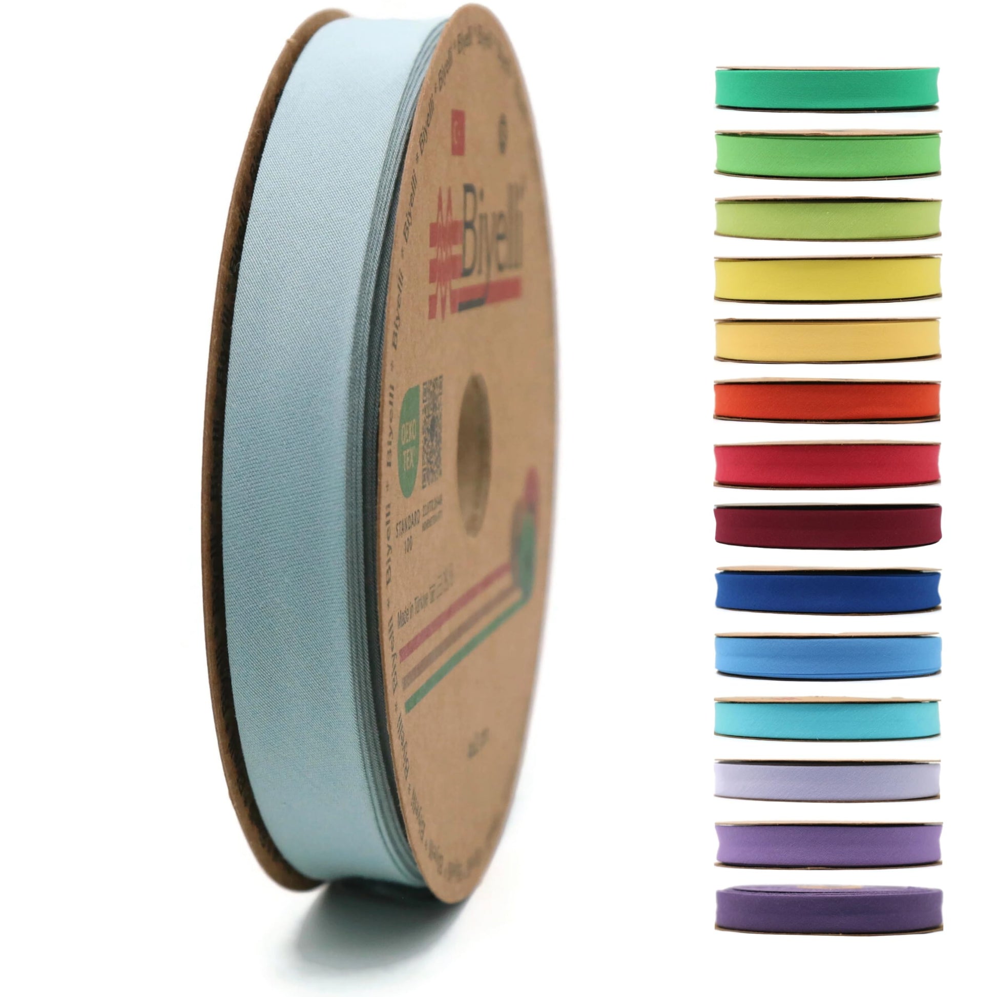 Cotton Fold Bias Tape - 3/4 Inches (20mm) Wide - 27 Yards - 65+ Colors - Single Fold Cotton Fold Bias Binding Tape for Sewing Clothing DIY (31. Green) D31