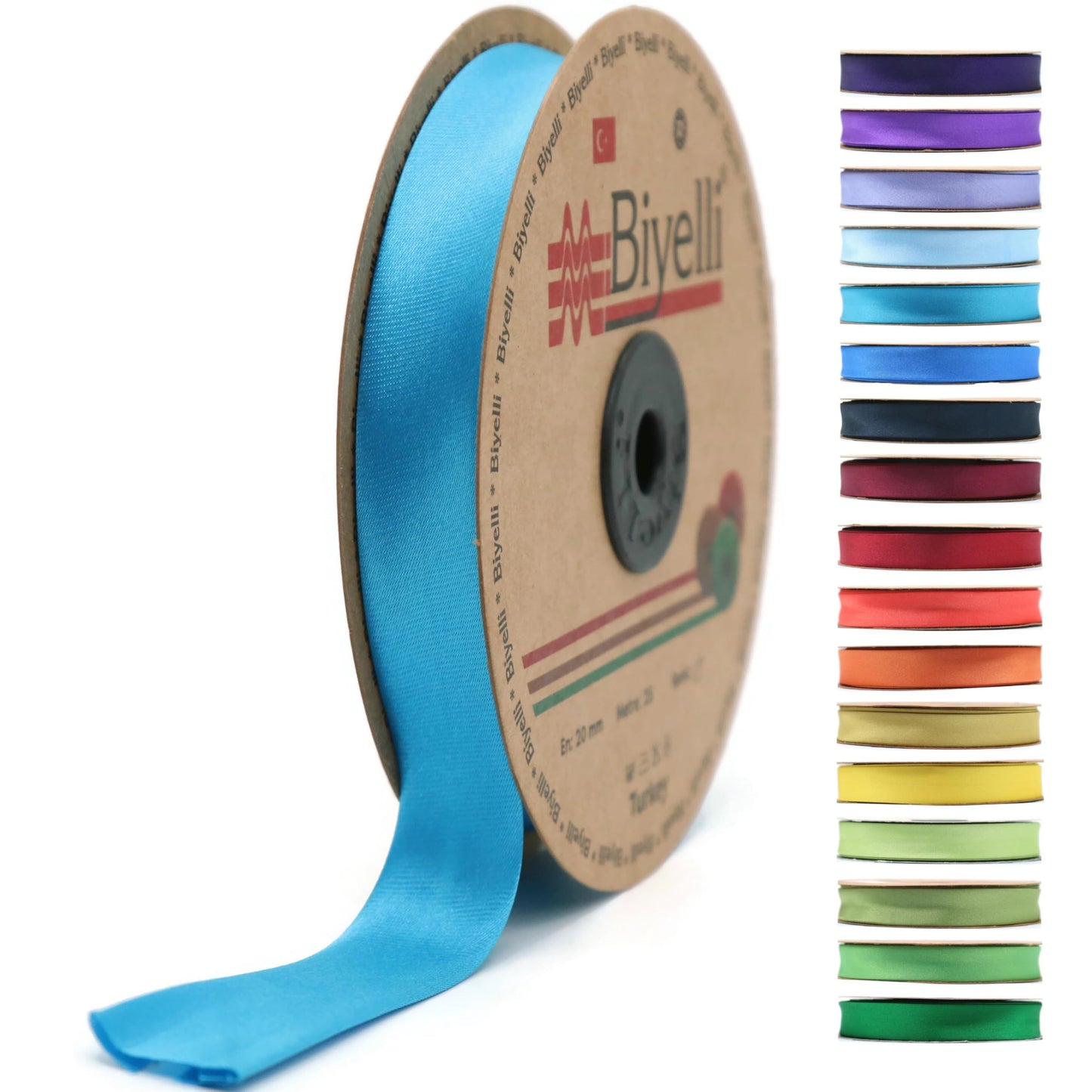 Fold Satin Bias Tape - 99+ Colors - 3/4 Inches Wide - 27 Yards - Fold Satin Binding Bias Ribbon Fabric Piping Bias Binding Tape for Sewing Clothing Navy Blue DIY BYS20