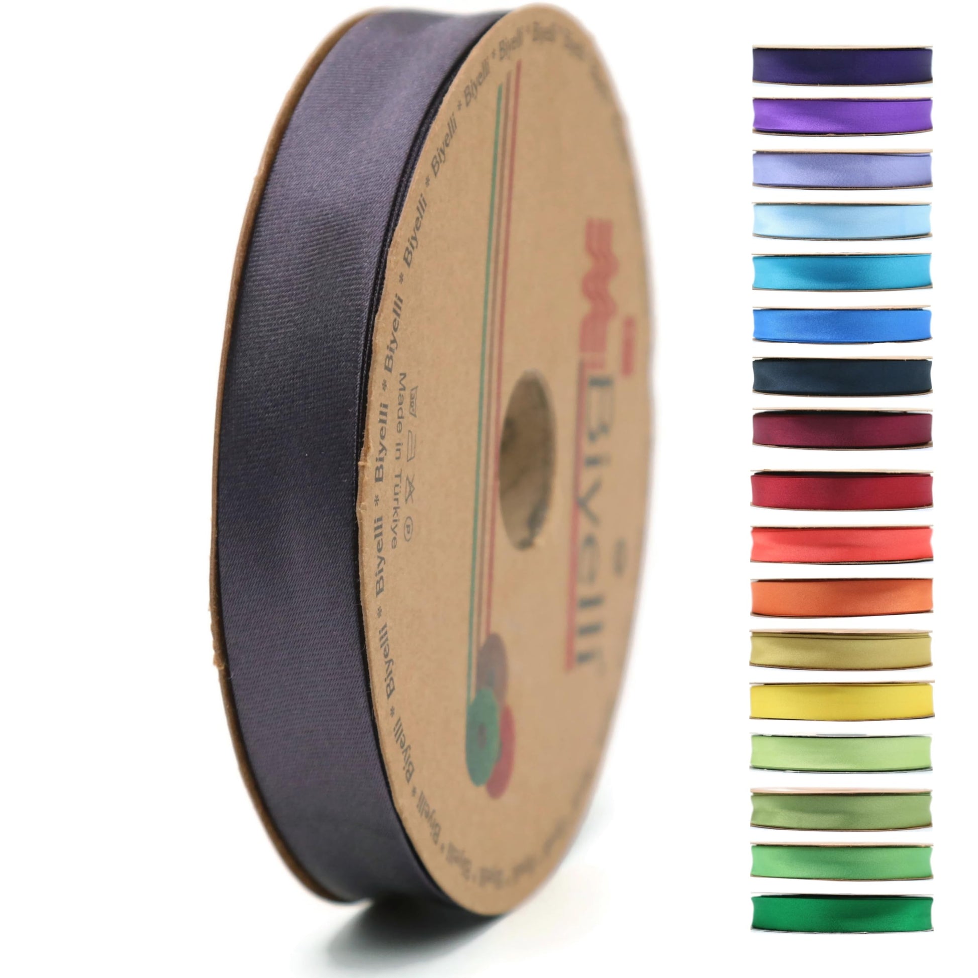 Fold Satin Bias Tape - 99+ Colors - 3/4 Inches Wide - 27 Yards - Fold Satin Binding Bias Ribbon Fabric Piping Bias Binding Tape for Sewing Clothing DIY (12. Red) BYS12