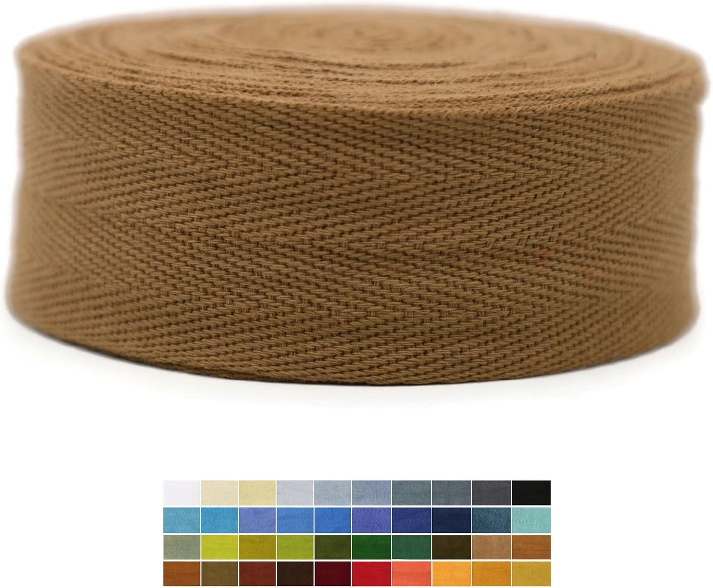 2" & 1.5" & 1.18'' & 1" Cotton Twill Tape - 10 Yards - 50+ Colors -%100 Cotton 1 Inch 1.5 Inch 2 Inch Herringbone Bias Binding Cotton Tape Trim for Sewing Wrapping Craft DIY 10454 (Ginger Spice)…