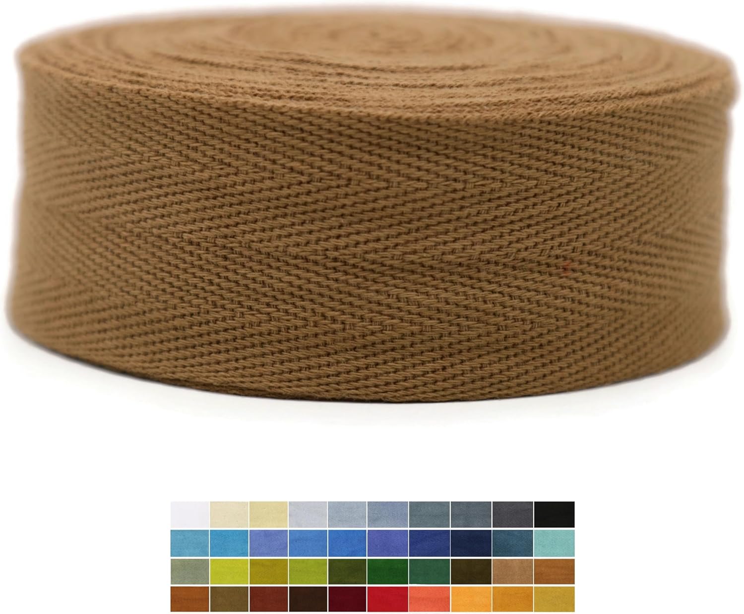 2" & 1.5" & 1.18'' & 1" Cotton Twill Tape - 10 Yards - 50+ Colors -%100 Cotton 1 Inch 1.5 Inch 2 Inch Herringbone Bias Binding Cotton Tape Trim for Sewing Wrapping Craft DIY 10454 (Ginger Spice)…