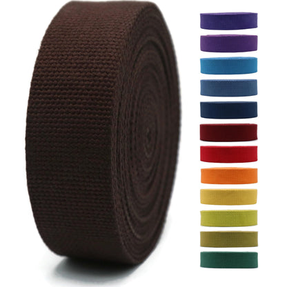 2" & 1.5'' & 1" Cotton Webbing - 5 Yards - 50+ Colors -%100 Natural Cotton - Turkish Woven - Heavy Duty1 Inch 1.5 Inch 2 Inch Canvas Webbing for Sewing Straps Bags Climbing Indoors Craft DIY 11505…