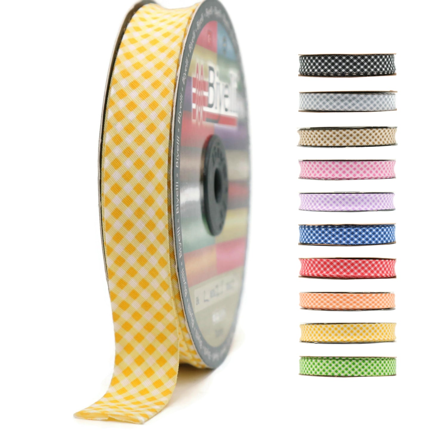 Cotton Fold Bias Binding Tape - 3/4 Inches (20mm) Wide - 27 Yards - Plaid Single Fold Cotton Fold Bias Binding Tape for Sewing Clothing DIY Dark Blue E8