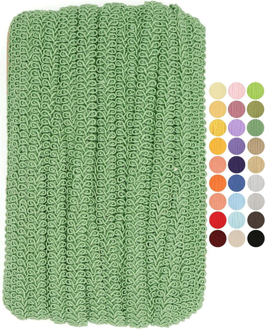 Braided Gimp Braid Trim - 10 Yards - 31+ Colors - Upholstery lace Braided Gimp Cord Trim Scroll Braid Trim Turkish Trim for Costumes Home Decor Upholstery Craft Sewing DIY GT28090