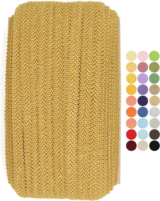 Bronze Braided Gimp Braid Trim - 50 Yards - 31+ Colors - Upholstery lace Braided Gimp Cord Trim Scroll Braid Trim Turkish Trim for Costumes Home Decor Upholstery Craft Sewing DIY GT2801…