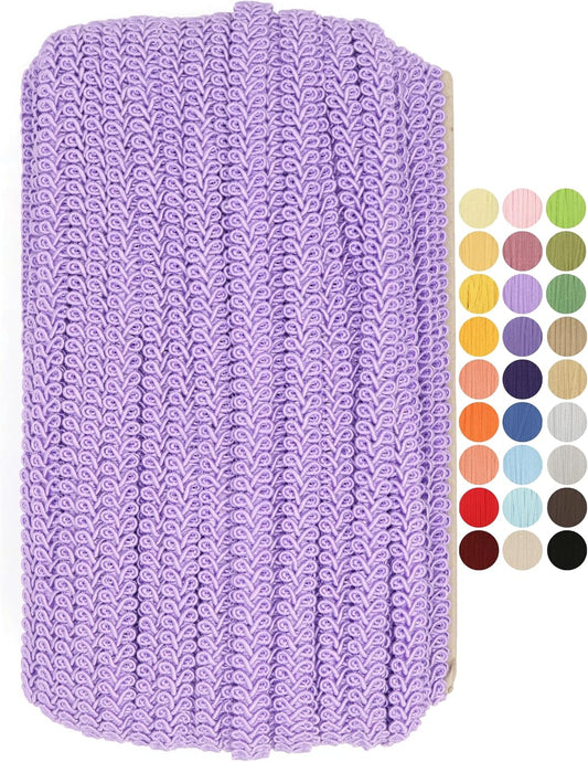 Amethyst Braided Gimp Braid Trim - 50 Yards - 31+ Colors - Upholstery lace Braided Gimp Cord Trim Scroll Braid Trim Turkish Trim for Costumes Home Decor Upholstery Craft Sewing DIY GT2814…